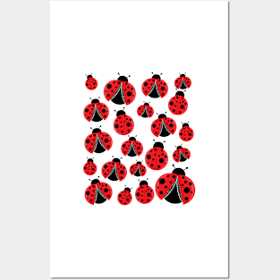 Ladybug Flying & Still Group Posters and Art